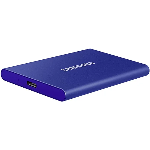 Samsung Zunanji prenosni disk T7 SSD, 1 TB, moder