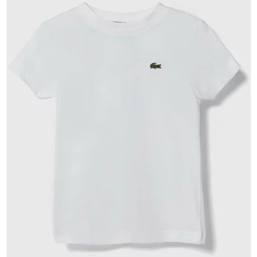 Lacoste Otroška bombažna kratka majica bela barva