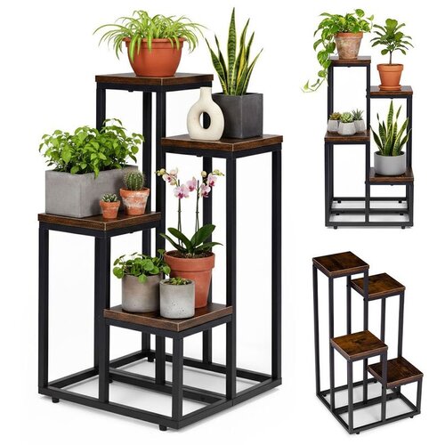 ModernHome metalni stalak za cvijeće s 4 police Slike