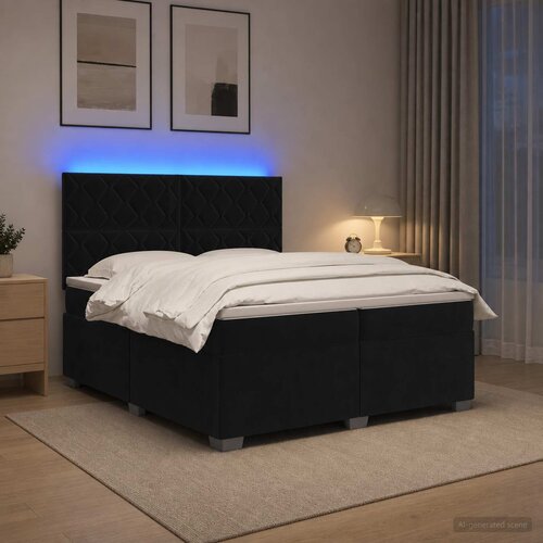  Boxspring krevet s madracem Crna 200 x 200 cm Bar&scaron;un Cijene