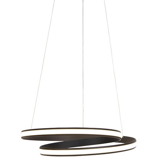 QAZQA Dizajnerska viseča svetilka črna 55 cm z LED - Rowan Slike