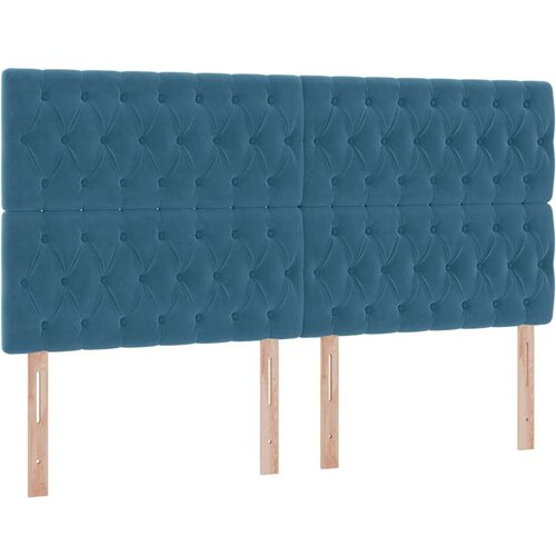  Krevet s od storage s madracem Tamno plava 200 x 200 cm Bar&amp;scaron;un Slike
