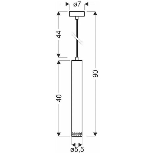 Candellux Lighting Črna viseča svetilka s kovinskim senčnikom ø 7 cm Tubo - Candellux Lighting Cene