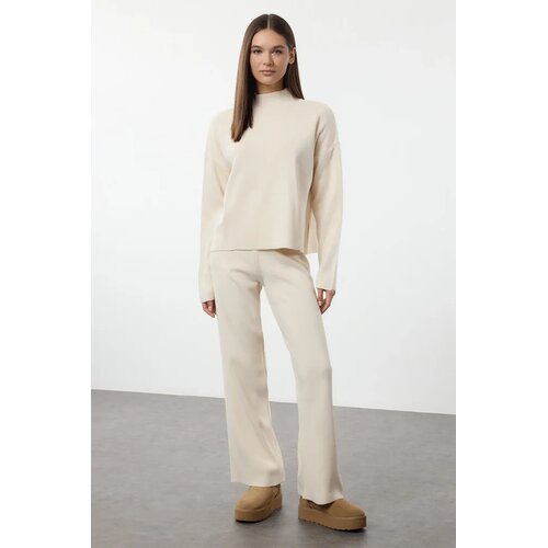 TRENDYOLMILLA ženska bluza Plain Knitwear Set - Lower & Upper Set Twoaw24Au00045, ecru Cene