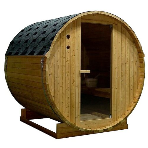  Sauna u obliku bačve Tromso XL (Drvo, Smreka, D x &amp;Scaron; x V: 193,8 x 176,8 x 176,8 cm) Slike