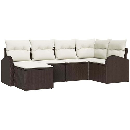  Sjedeća garnitura za vrt 5 kom. poliratan 184 x 62 x 85 cm Slike
