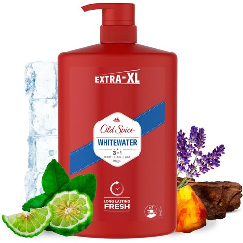 Old Spice Whitewater 3u1 gel za tu&amp;scaron;iranje, 1000 ml Slike