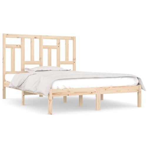 Maison Chic Posteljni Okvir - Dvoposteljna postelja iz trdne borovine 140x190 cm, (22081742) Cene