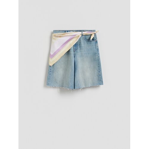 Reserved LADIES` SHORTS & BELT - plava Cene