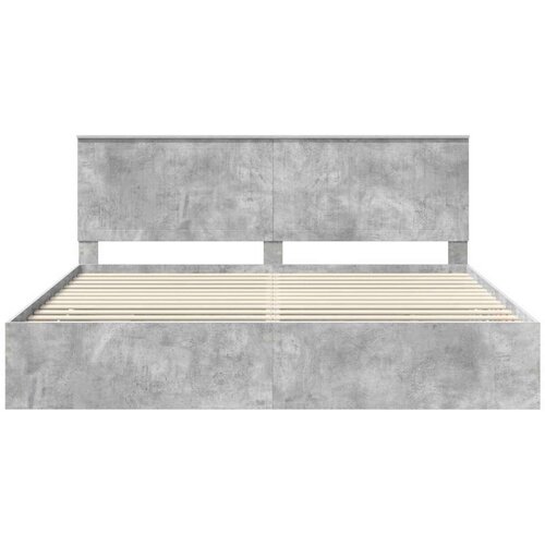  Okvir za krevet s ladicama Betonski sivi 200 x 200 cm Slike