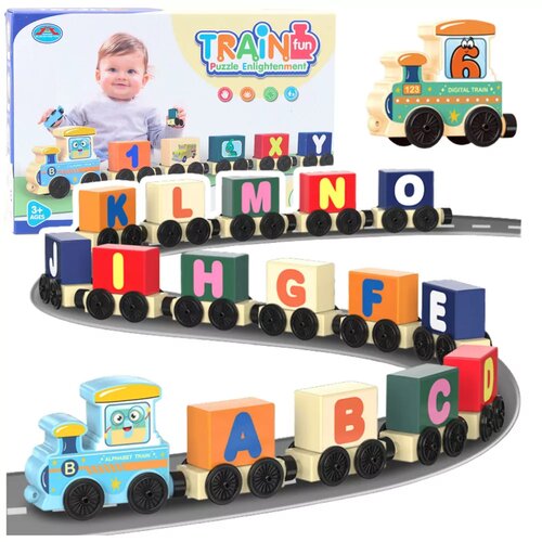 Lean Toys Edukativni vlakić sa slovima i brojevima - 16 elemenata Cijene