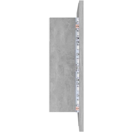 VidaXL LED kupaonski ormarić s ogledalom siva boja betona 60x12x45 cm Slike