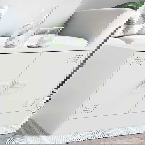 Furnova Klubska mizica bela 67x50x44 cm jeklo, (21914982) Slike
