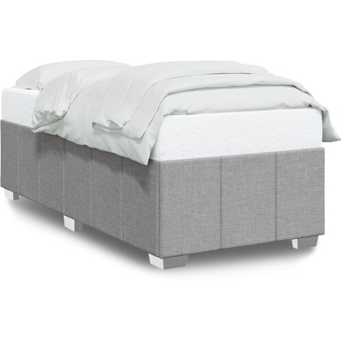  Okvir za krevet bez madraca svjetlosivi 80x200 cm od tkanine Slike