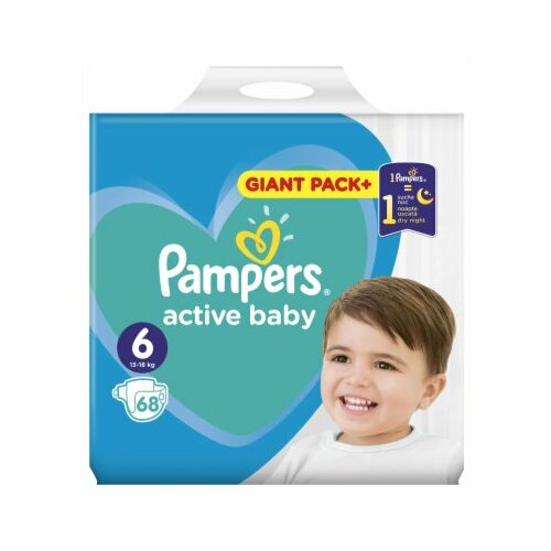 Pampers active baby pelene 6 68 komada Slike