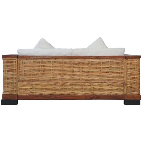 VidaXL 2-dijelni set sofa od prirodnog ratana s jastucima Slike