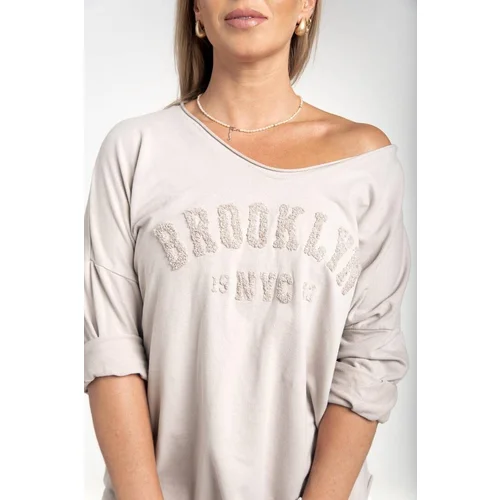 Michelle Beige cotton blouse Brooklyn Nyc