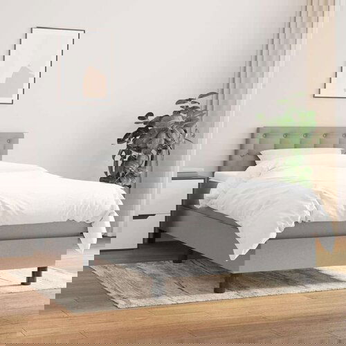  Kreveta s oprugama i madrac svjetlosivi 90x200cm tkanina Slike