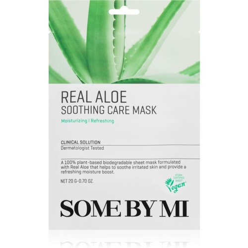 SOMEBYMI Clinical Solution Aloe Soothing Care Mask pomirjevalna tekstilna maska 20 g Slike