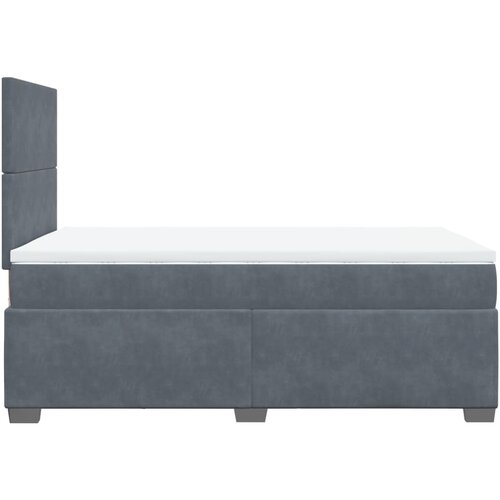 Box spring krevet s madracem tamnosivi 120 x 200 cm bar&amp;scaron;unasti Slike