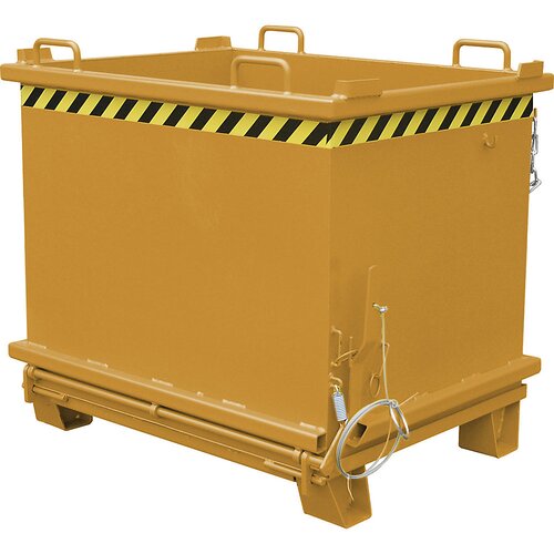 eurokraft pro Zabojnik s preklopnim dnom SB, prostornina 1,5 m³, nosilnost 2000 kg, rumeno oranžne barve Cene