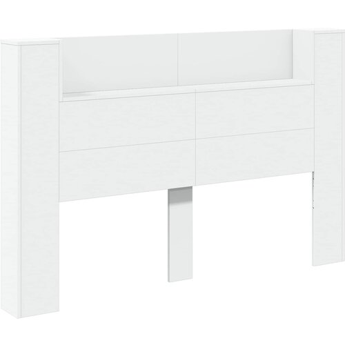 vidaXL Vzglavje z LED lučmi Bela 160 x 16,5 x 103,5 cm Konstruiran les, (5000109225) Cene
