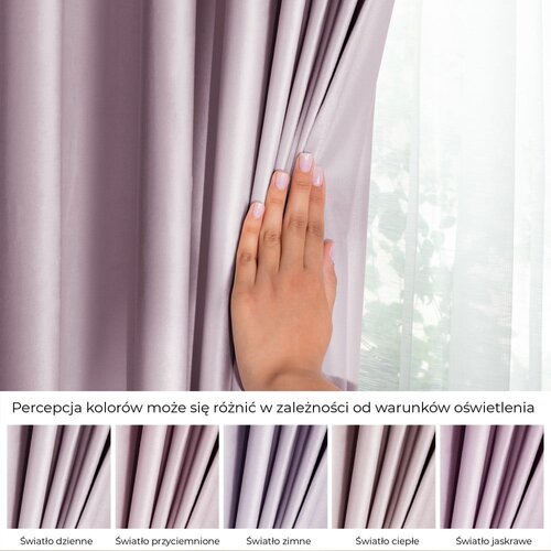 Restilo Svetlo rožnata žametna zavesa za delno zatemnitev 140x245 cm Eyelets &amp;ndash; Slike