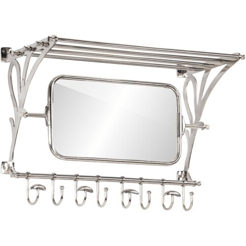  Stalak za prtljagu s vje&scaron;alicama i zidnim ogledalom aluminijski - 81 x 38 x 60 cm 1 Cijene