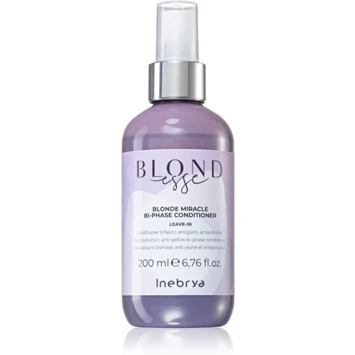 Inebrya BLONDesse Blonde Miracle Bi-Phase Conditioner regenerator bez ispiranja u 2 faze za plavu kosu 200 ml