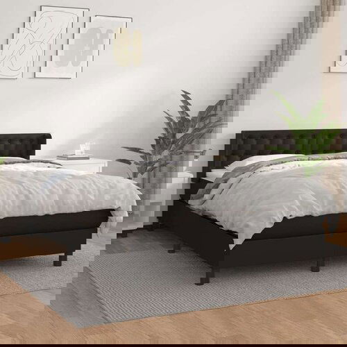  Box spring postelja z vzmetnico črn 140x200 cm umetno usnje, (20724874) Slike