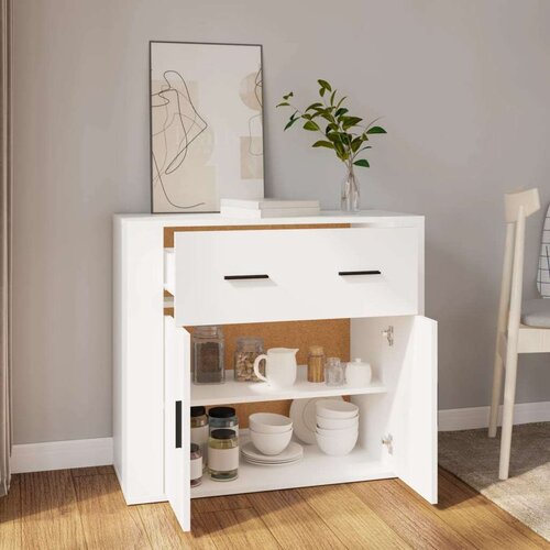 VidaXL Komoda bijela 80 x 33 x 70 cm od konstruiranog drva Slike
