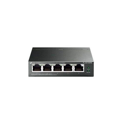 Switch TP Link TL-SG105PE 5-portni Gigabit Easy Smart sa 4-portnim PoE+, metalnim kući&amp;scaron;tem, montažom na radnu povr&amp;scaron;inu, PoE budžetom 65W, podr&amp;scaron; Slike