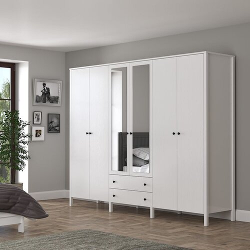 Hanah home FRN-10011 woodenwhite wardrobe Cene