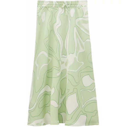 Someday Suknja 'Oflow' zelena / svijetlozelena / bijela