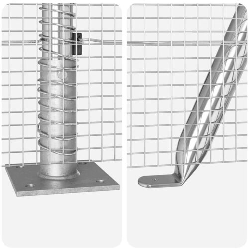  Zavareno žičano ogradno mreža s betonskom podlogom 50 x 1,4 m Slike