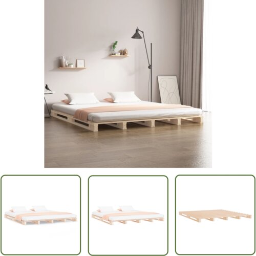 The Living Store Postelja iz palet 120x200 cm trdna borovina - Postelja Iz Palet, (21737455) Cene