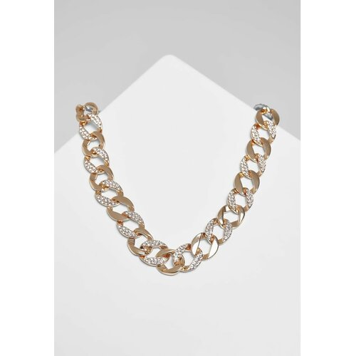 Urban Classics Basic Diamond Necklace And Bracelet Set Gold Slike