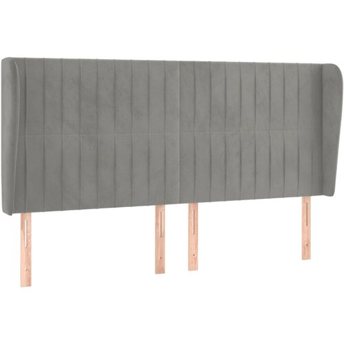 Maison Chic vzglavna omarica - nočna omarica - posteljna omarica z u&amp;scaron;esi svetlo sivo 163x23x118/128 cm žamet, (21708042) Slike