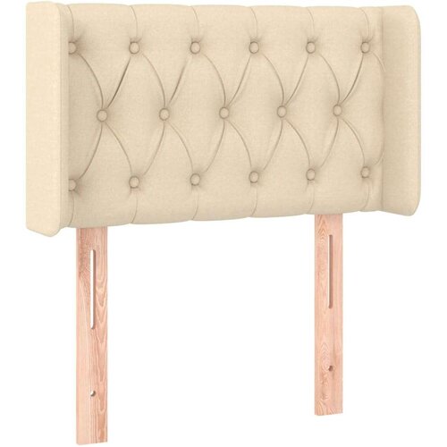  Uzglavlje krem 83x16x78/88 cm od tkanine Slike