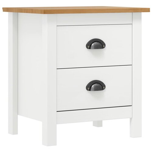 Maison Chic Dvo delni komplet Nočne omarice - Nočne mize Hill bela 46x35x49,5 cm borovina, (21687933) Cene