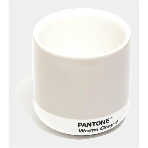 Pantone Svjetlo siva keramička termo šalica Cortado, 175 ml