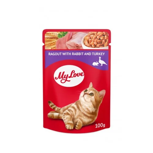 My Love HRANA ZA MAČKE RAGU SA ZEČETINOM I ĆURETINOM 100g