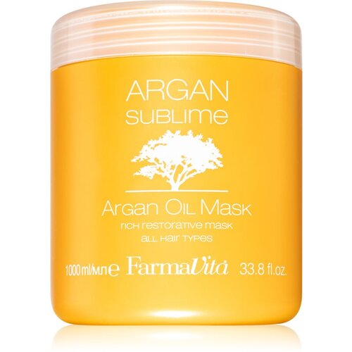 FarmaVita Argan Sublime regeneracijska in vlažilna maska za lase 1000 ml Slike