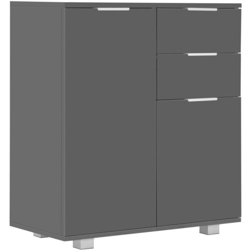 Maison Chic Komoda - Predalnik visok sijaj siva 71x35x80 cm iverna plošča, (21720937) Cene