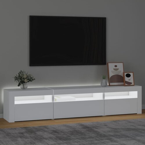  ormarić s LED svjetlima bijeli 195x35x40 cm Slike