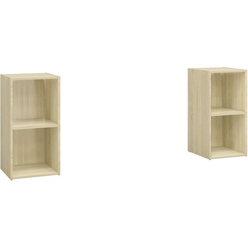  ormarići 2 kom boja hrasta 72x35x36,5 cm konstruirano drvo Slike