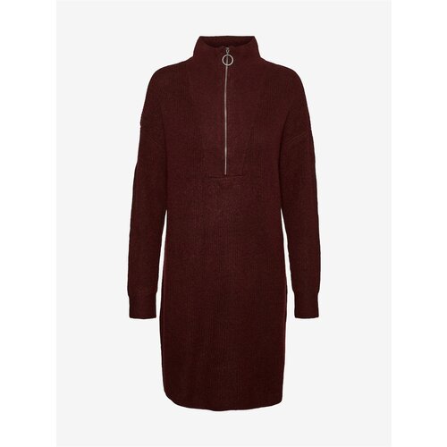 Noisy May Burgundy Sweater Dress Walice - Women Slike