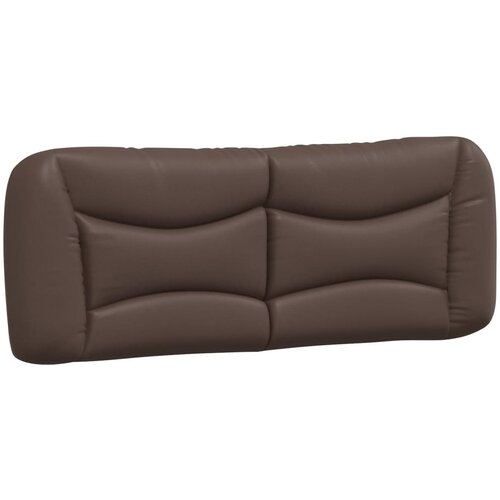 Maison Chic posteljno vzglavje - vzglavna omarica - vzglavna stranica rjava 140 cm umetno usnje, (21704050) Cene