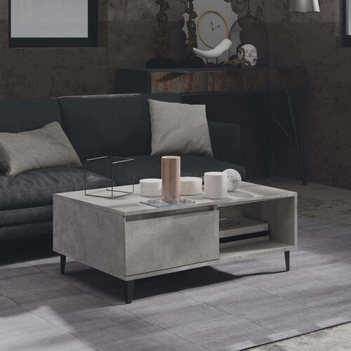  Stolić za kavu siva boja betona 90 x 60 x 35 cm od iverice Slike