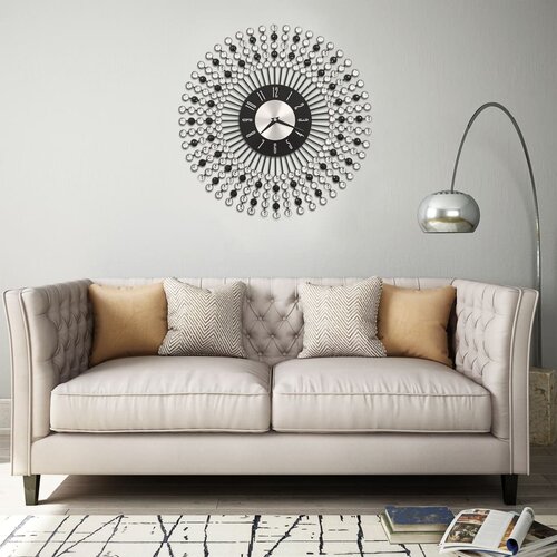  Zidni sat metalni 43 cm crni Slike